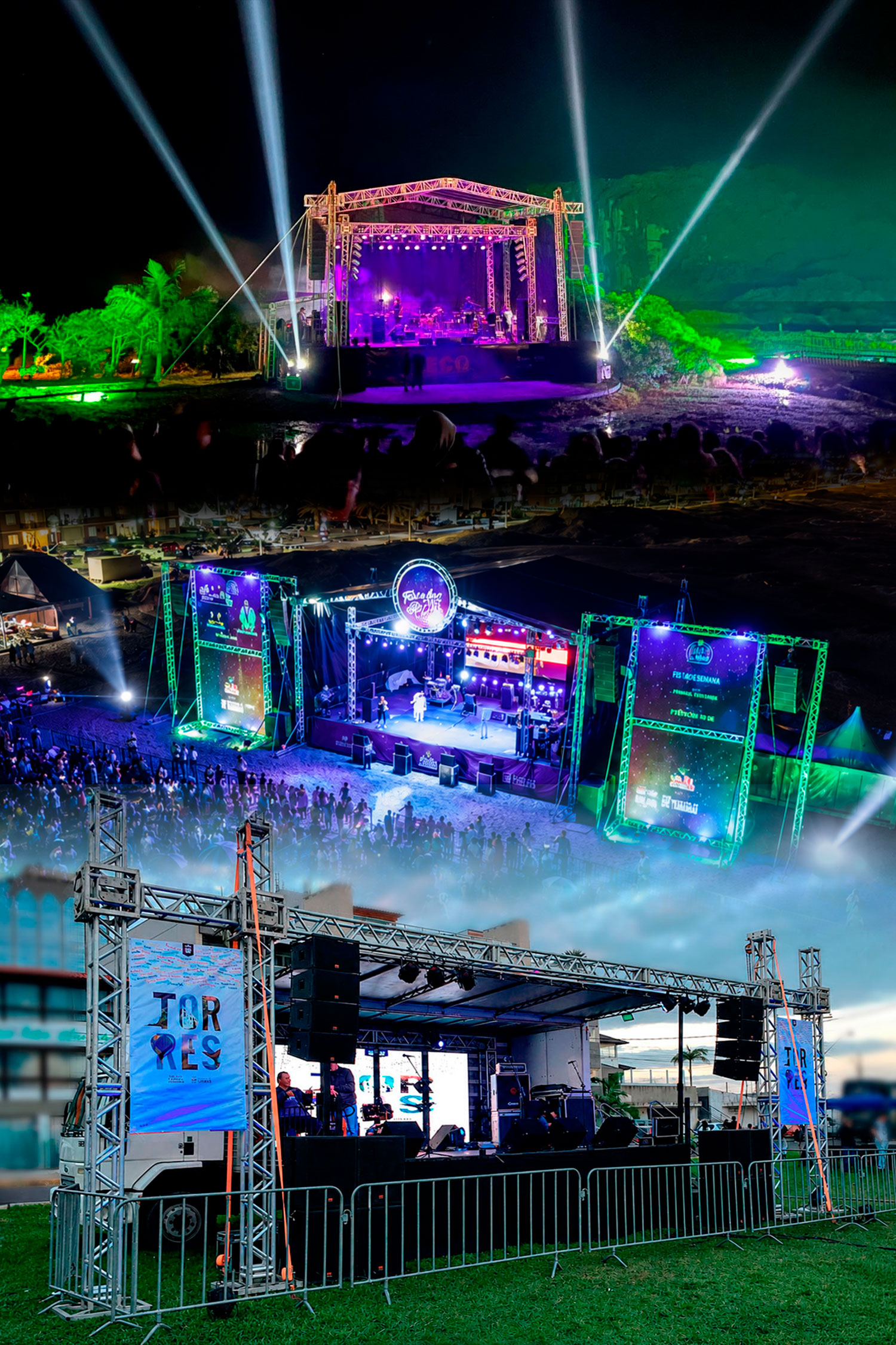 Palco e estrutura da Solution Eventos em grande evento